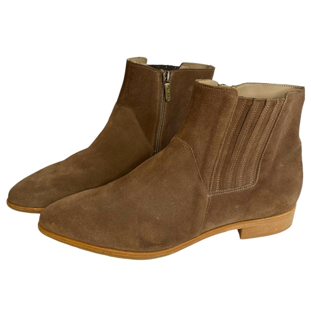 Italeau Womens Brown Suede Almond Toe Ankle Boots Size 41/ 10.5